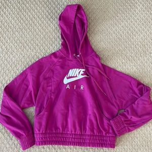 Purple Nike Air Cropped sweatshirt